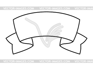Abstract paper ribbon. Beautiful decorative retro - vector EPS clipart