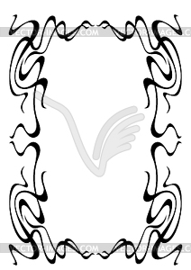 Frame in art nouveau style. Decorative curl element - vector clip art