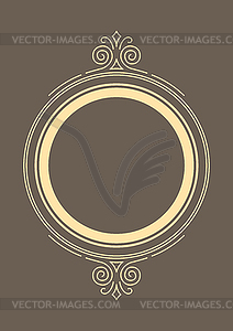 Line curl frame. Modern decorative linear background - vector clipart