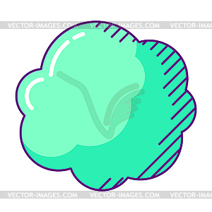 Speech bubble in line art style. Decorative abstrac - vector image