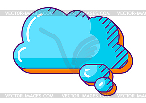 Speech bubble in line art style. Decorative abstrac - vector clipart