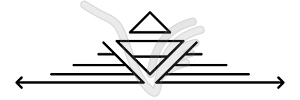 Line geometric element. Modern decorative linear - vector image