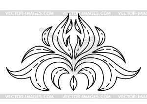 Floral element in baroque style. Decorative - vector EPS clipart