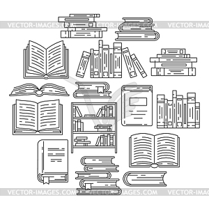Background with books. Image for education and - vector clipart