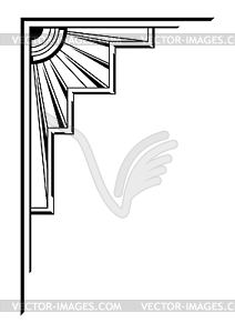 Corner in art nouveau style. Decorative geometric - vector clipart