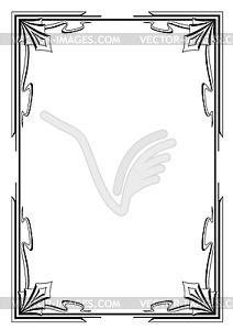Frame in art nouveau style. Decorative geometric - royalty-free vector image