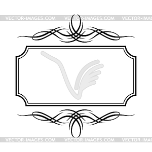 Vintage swirling frame. Retro decorative curling - vector clip art