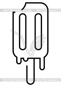 Ice cream. Summer image for holiday or vacation - stock vector clipart