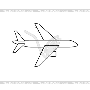 Airplane icon. Air travel and tourism item - vector image