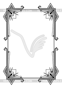 Frame in art nouveau style. Decorative geometric - vector clipart