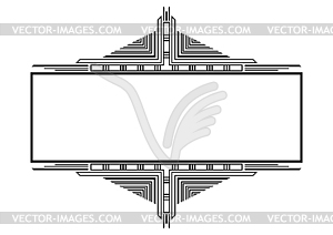 Frame in art nouveau style. Decorative geometric - vector clip art