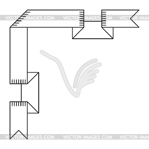 Ribbon corner. Decorative abstract banner - vector clip art