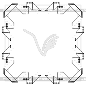 Frame with ribbons. Decorative abstract background - vector clip art