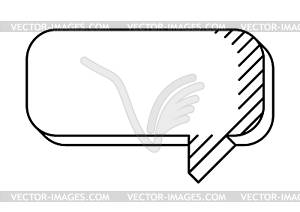 Speech bubble in line art style. Decorative abstrac - vector image