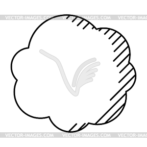 Speech bubble in line art style. Decorative abstrac - vector clipart
