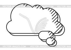 Speech bubble in line art style. Decorative abstrac - vector clip art