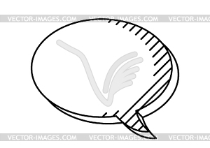 Speech bubble in line art style. Decorative abstrac - vector clip art