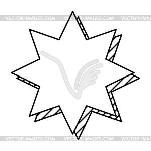 Speech bubble in line art style. Decorative abstrac - royalty-free vector clipart