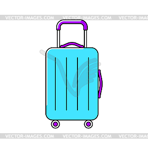 Suitcase icon. Travel and tourism item - vector image
