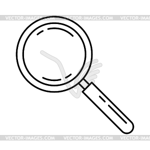 Magnifying glass icon in isometry. Image for - vector image