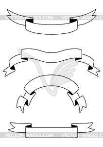 Set of ribbons. Decorative abstract banners - vector clipart