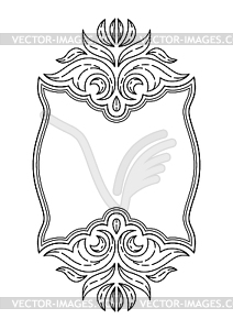 Floral frame in baroque style. Decorative curling - vector clip art