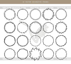 Decorative frames 20 set - vector image