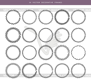 Decorative frames 20 set - vector image