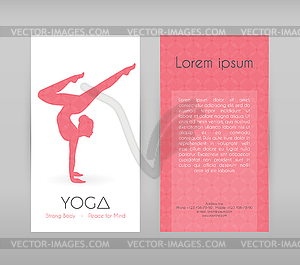 Woman doing yoga asanas - vector image