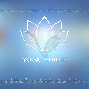 Logo for yoga studio - vector image