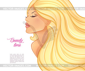 Beautiful and young woman - vector image