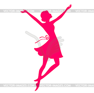 Beautiful and young woman - vector clip art