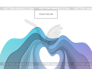 Colored waves design template - vector clipart / vector image