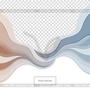 Colored waves design template - vector clipart