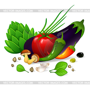 Vegetables set - vector clipart