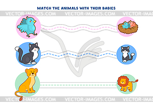 Educational printable games for development of - vector clipart