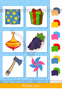 Educational children game. Toddlers activity - vector image