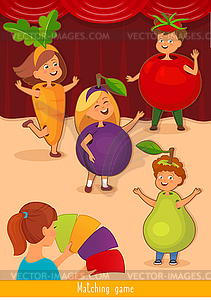 Educational children game. Toddlers activity - vector clip art