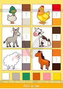 Educational children game. Toddlers activity - vector clipart