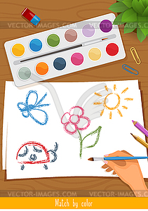 Educational children game. Toddlers activity - vector EPS clipart