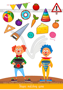 Educational children game. Toddlers activity - vector image