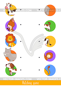 Educational children game. Matching game for kids. - vector image
