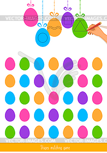 Shapes matching game - vector clip art