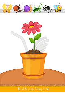 Place th insects - vector clipart / vector image