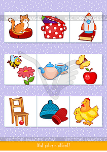 Find different picture - vector clipart