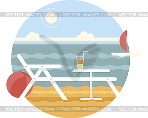 Beach season - royalty-free vector image