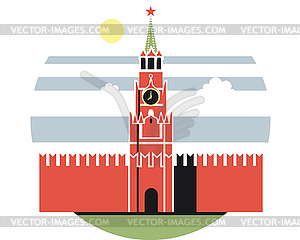 Moscow Kremlin day - vector image