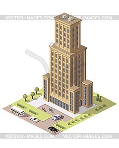 Set tiles buildings - vector clipart