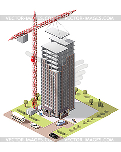 Set tiles buildings - vector clip art