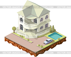 Tiles cottage - vector clipart